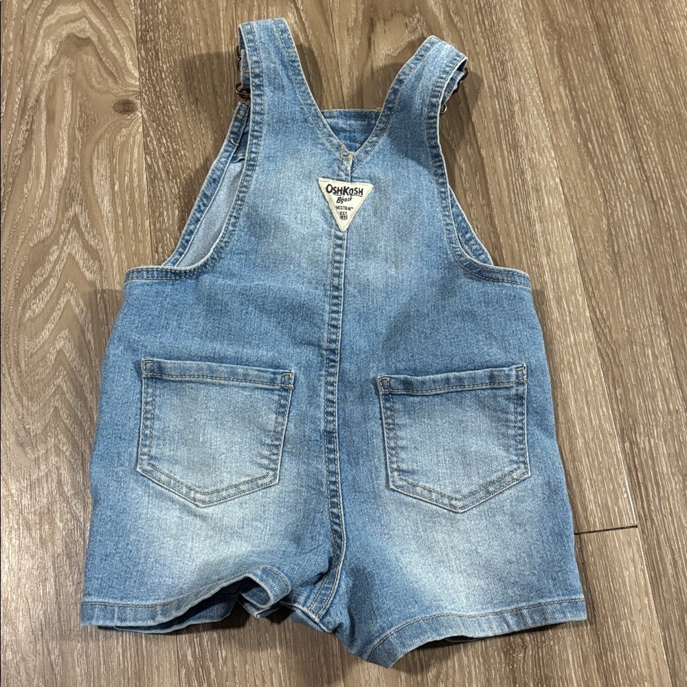OshKosh B’gosh Denim Embroidered Shortalls Overalls Size 24 Months | Classic | - Picture 5 of 7